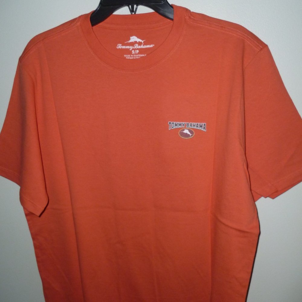 NWT - TOMMY BAHAMA RIDESHARE TEE  - MANGO TANGO - SMALL